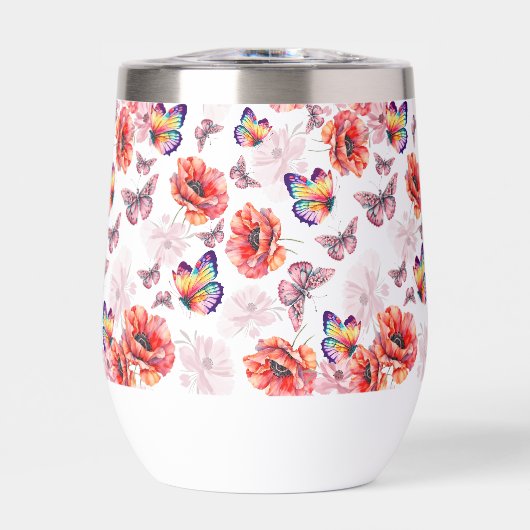 Schmetterlinge und Mohnblumen (Vorderseite)