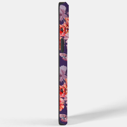 Schmetterlinge und Mohnblumen Case-Mate iPhone Hülle (Rückseite / Rechts)
