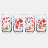 Schmetterlinge und Mohnblumen Dosenglas (Hinten)