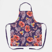 Schmetterlinge und Mohnblumen Schürze (Vorderseite)