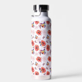 Schmetterlinge und Mohnblumen Trinkflasche (Rechts)