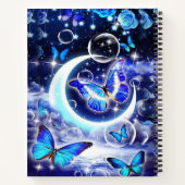 Schmetterlinge und Monde Notizblock (Rückseite)