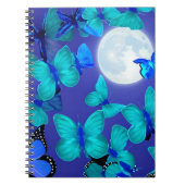 Schmetterlinge und Motten in einem tiefen blauen H Notizblock (Vorderseite)