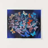 Schmetterlinge und Motten über Blume Wandteppich (Vorderseite (Horizontal))