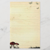 Schmetterlinge und Mushroom-Beton Alte Papiergesch Briefpapier (Vorderseite)