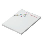 Schmetterlinge und Musik Notizblock (Rotiert)