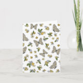 Schmetterlinge und Muster für Honeysuckle Dankeskarte (Vorderseite)