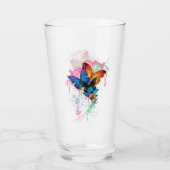 Schmetterlinge und Paint-Spritzer Glas (Rückseite)