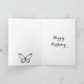 Schmetterlinge und Palmfarben-Blätter Karte (Innenseite)