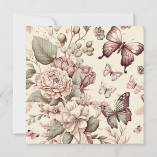 Schmetterlinge und pastellfarbene Blume