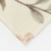 Schmetterlinge und pastellfarbene Blume Fleecedecke (Ecke)