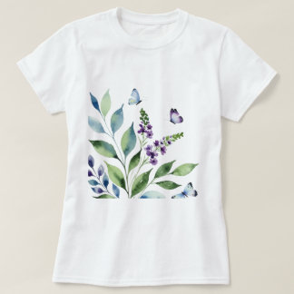 Schmetterlinge und Pflanzen T-Shirt