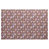 Schmetterlinge und Pilze auf Brown Stoff (Fat Quarter (45,7 x 55,9 cm))