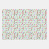 Schmetterlinge und Pilze auf hellgrün Geschenkpapier Set (Vorderseite 2)