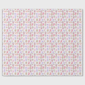 Schmetterlinge und Pilze auf Weiß Geschenkpapier (Flach)