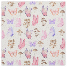 Schmetterlinge und Pilze auf Weiß