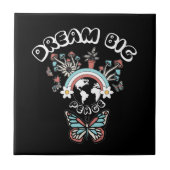 Schmetterlinge und Pilze Träumen Große positive In Fliese (Vorderseite)