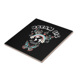 Schmetterlinge und Pilze Träumen Große positive In Fliese