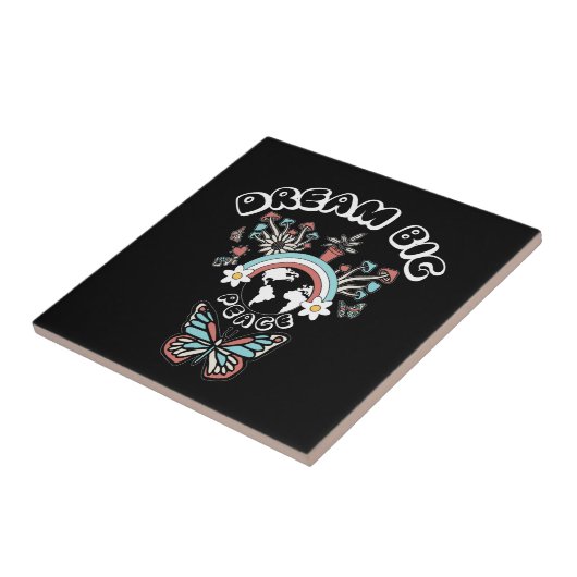 Schmetterlinge und Pilze Träumen Große positive In Fliese (Seite)