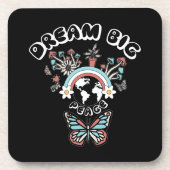 Schmetterlinge und Pilze Träumen Große positive In Getränkeuntersetzer (Vorderseite)