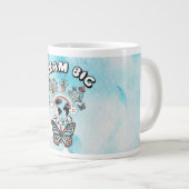 Schmetterlinge und Pilze Träumen Große positive In Jumbo-Tasse (Vorderseite Rechts)