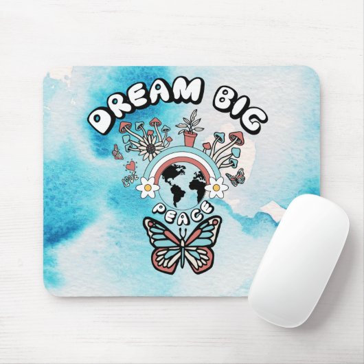 Schmetterlinge und Pilze Träumen Große positive In Mousepad (Mit Mouse)