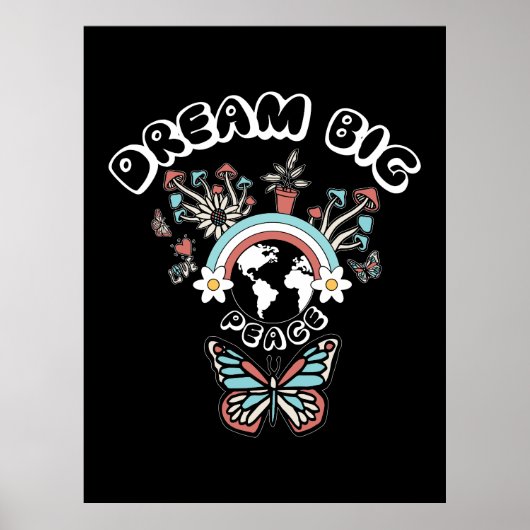 Schmetterlinge und Pilze Träumen Große positive In Poster (Vorne)