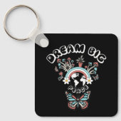 Schmetterlinge und Pilze Träumen Große positive In Schlüsselanhänger (Vorderseite)