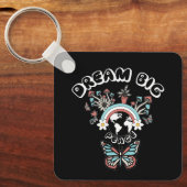 Schmetterlinge und Pilze Träumen Große positive In Schlüsselanhänger (Vorderseite)