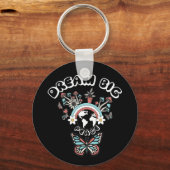 Schmetterlinge und Pilze Träumen Große positive In Schlüsselanhänger (Vorderseite)