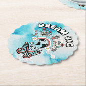 Schmetterlinge und Pilze Träumen Große positive In Untersetzer (angewinkelt)