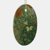 Schmetterlinge und Poppies von Vincent van Gogh Keramik Ornament (Rechts)