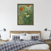 Schmetterlinge und Poppies von Vincent van Gogh Leinwanddruck (Insitu (Schlafzimmer))