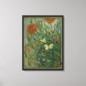Schmetterlinge und Poppies von Vincent van Gogh Leinwanddruck (Vorderseite)