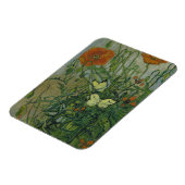 Schmetterlinge und Poppies von Vincent Van Gogh Magnet (Linke Seite)