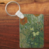 Schmetterlinge und Poppies von Vincent van Gogh Schlüsselanhänger (Vorderseite)