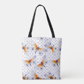 Schmetterlinge und Punkte Tasche (Rückseite)