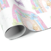 Schmetterlinge und Regenbogen Geschenkpapier (Rolleneckpunkt)