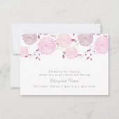 Schmetterlinge und rosa Chrysanthemen Empfang Einladung (Vorderseite)