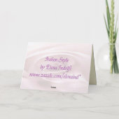 Schmetterlinge und Rose Danke Karte (Rückseite)