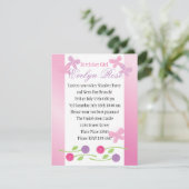 Schmetterlinge und Rose Einladung (Stehend Vorderseite)