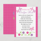 Schmetterlinge und Rose Einladung (Vorne/Hinten)