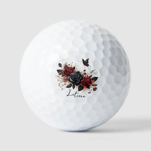 Schmetterlinge und Rose Golfball (Vorderseite)