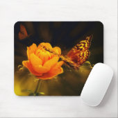 Schmetterlinge und Rose Mousepad (Mit Mouse)