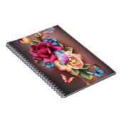 Schmetterlinge und Rose Notizblock (Rechte Seite)