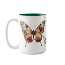 Schmetterlinge und Rose