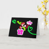 Schmetterlinge und Rosen Valentinstag  Karte (Gelbe Blume)