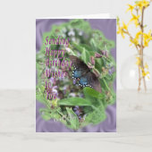 Schmetterlinge und Schmetterlinge anpassen Karte (Gelbe Blume)