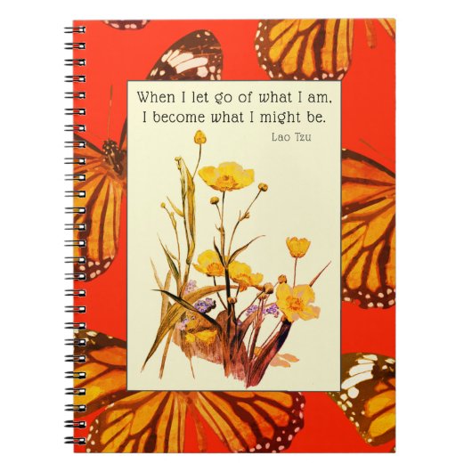 Schmetterlinge und Schmetterlinge Flügel Inspirati Notizblock (Vorderseite)