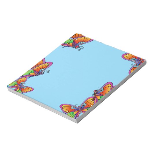 Schmetterlinge und Schmetterlinge Notizblock (Rotiert)